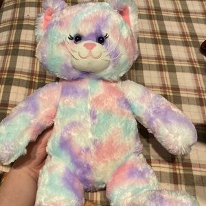 Colorful pastel cat build a bear